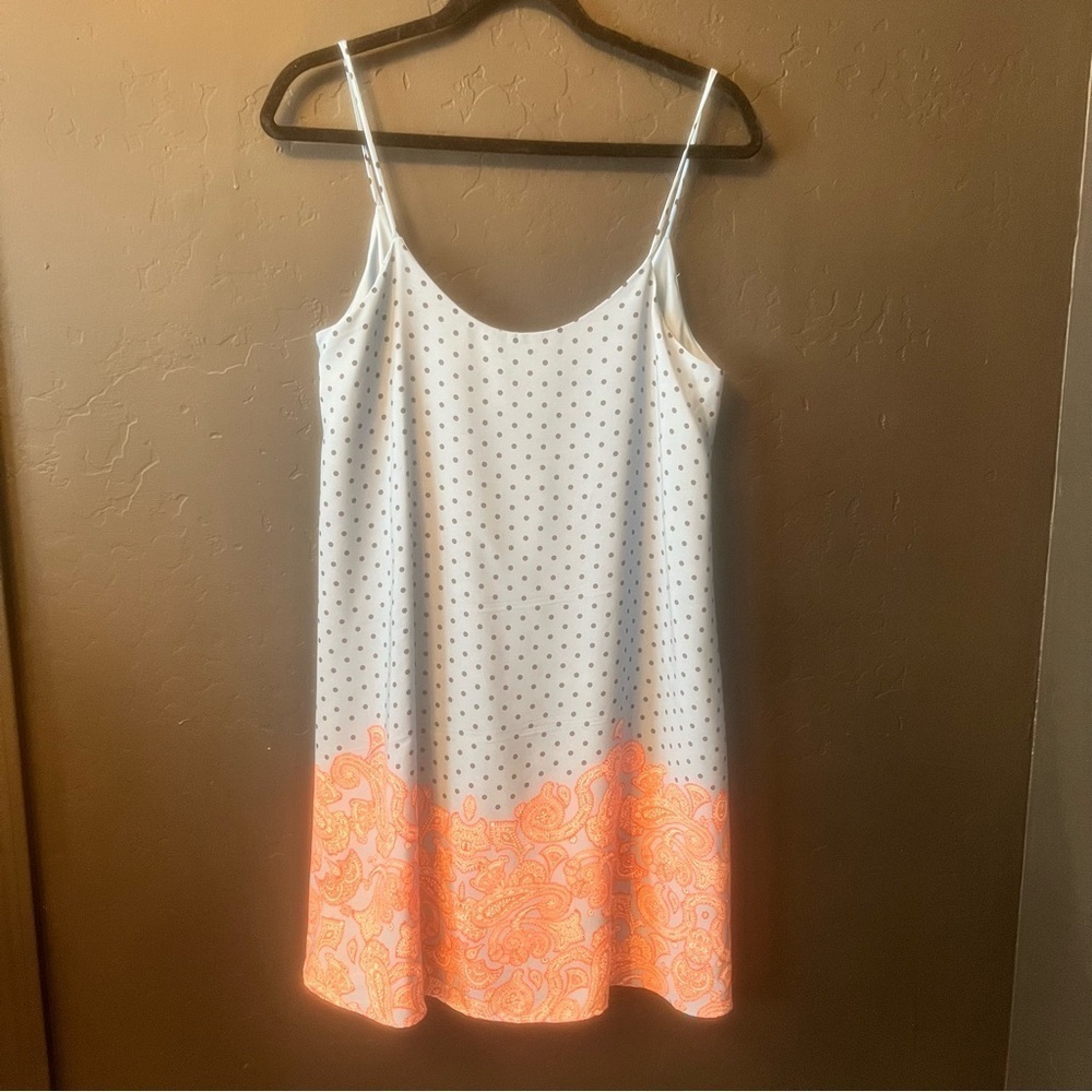 Everleigh women mini dress Polka Dot and Paisley Slip Dress size: S
